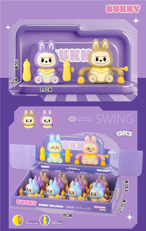 Bunny Walker Wind Up Toy with Bottle