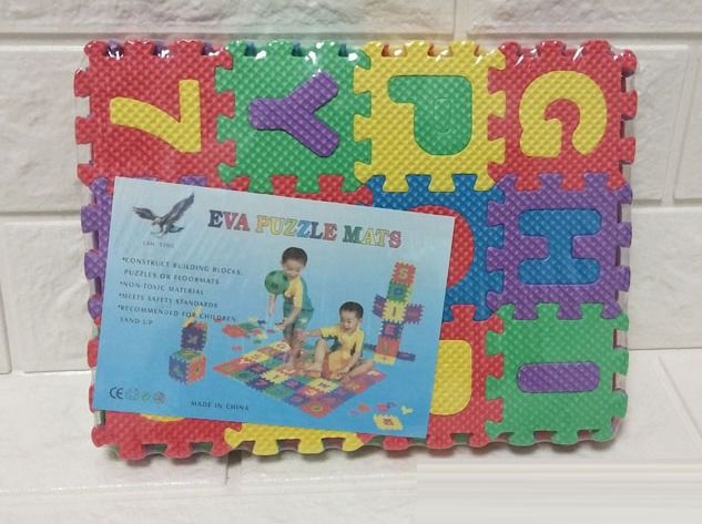 EVA Foam Interlocking Puzzle Mats with Letters and Numbers