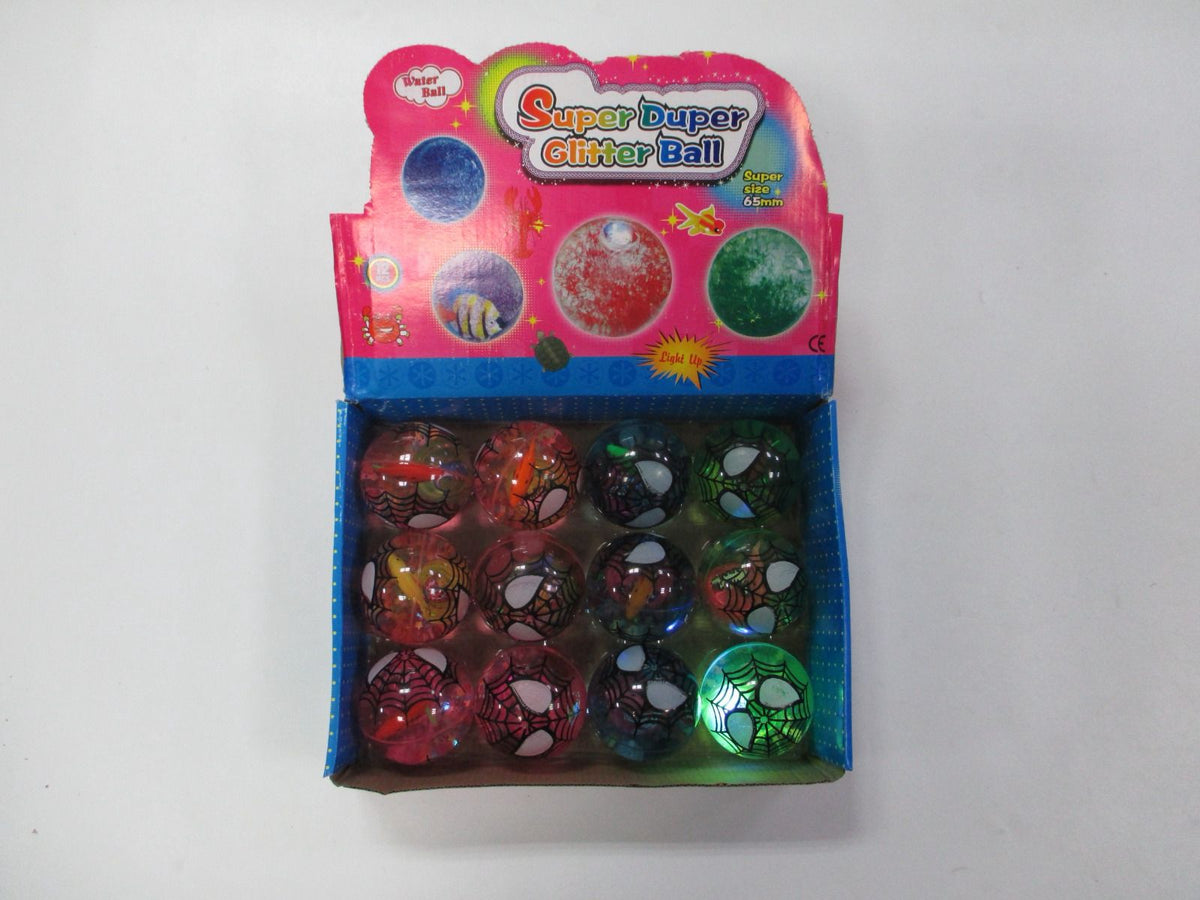 Light Up Glitter Water Bouncy Ball 65mm