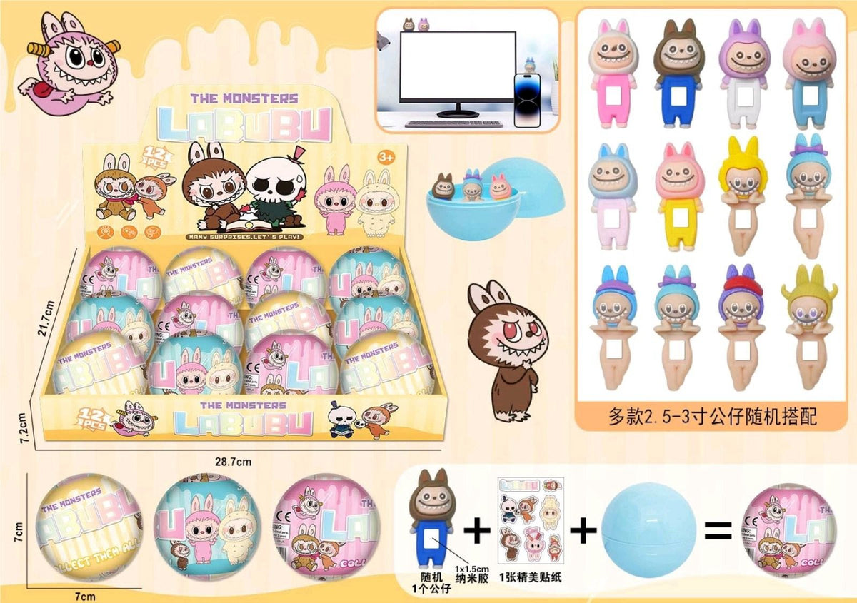 Labubu The Monsters Surprise Ball with Figure and Stickers