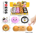 Press Cartoon Car Animal Press and Go Toy