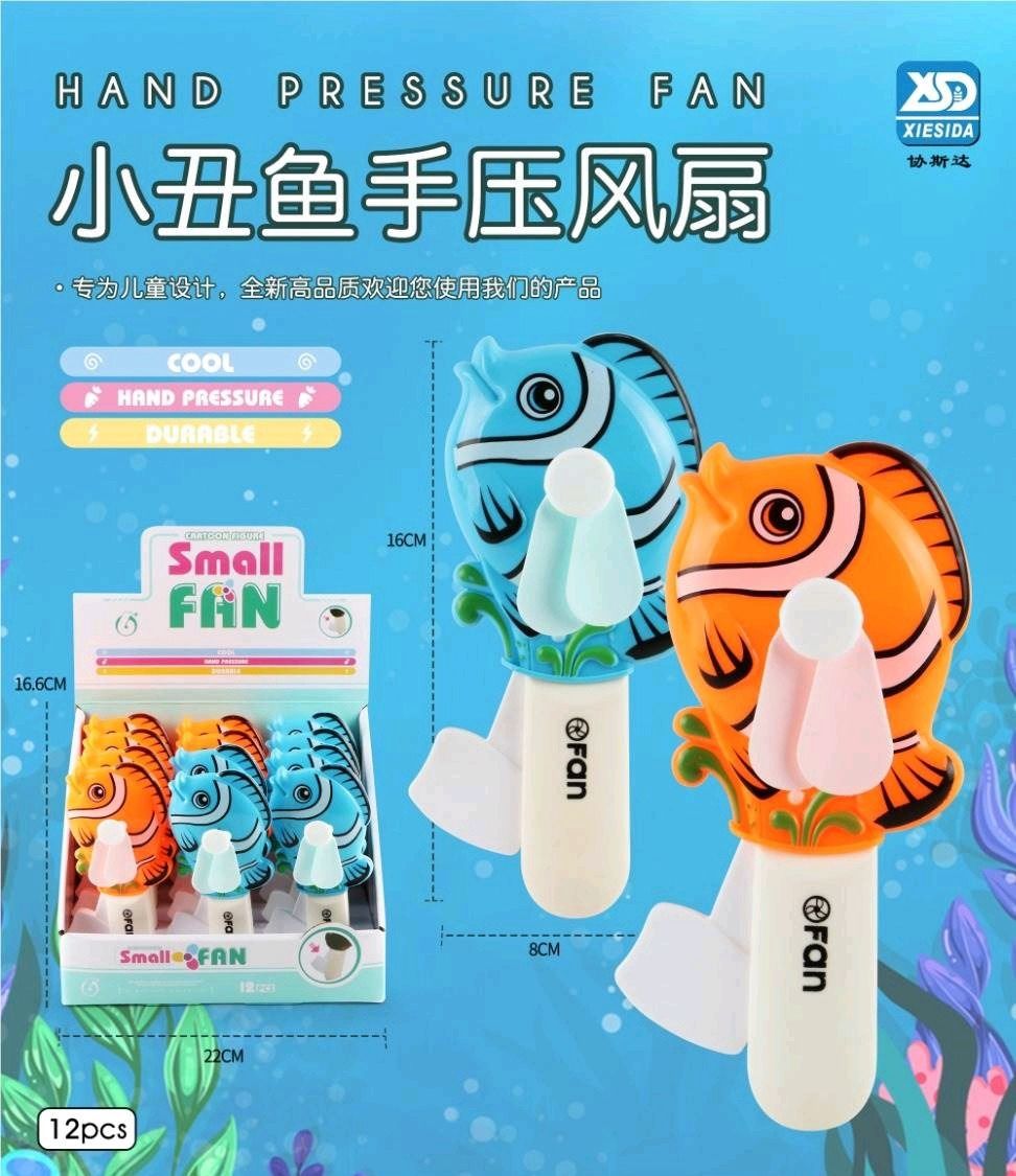 XIESIDA Clownfish Hand Pressure Fan